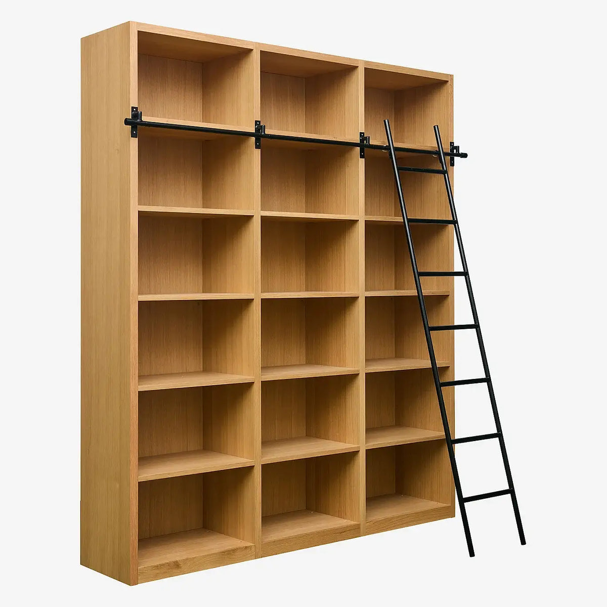 CAMUS - Oak Bookcase with Ladder