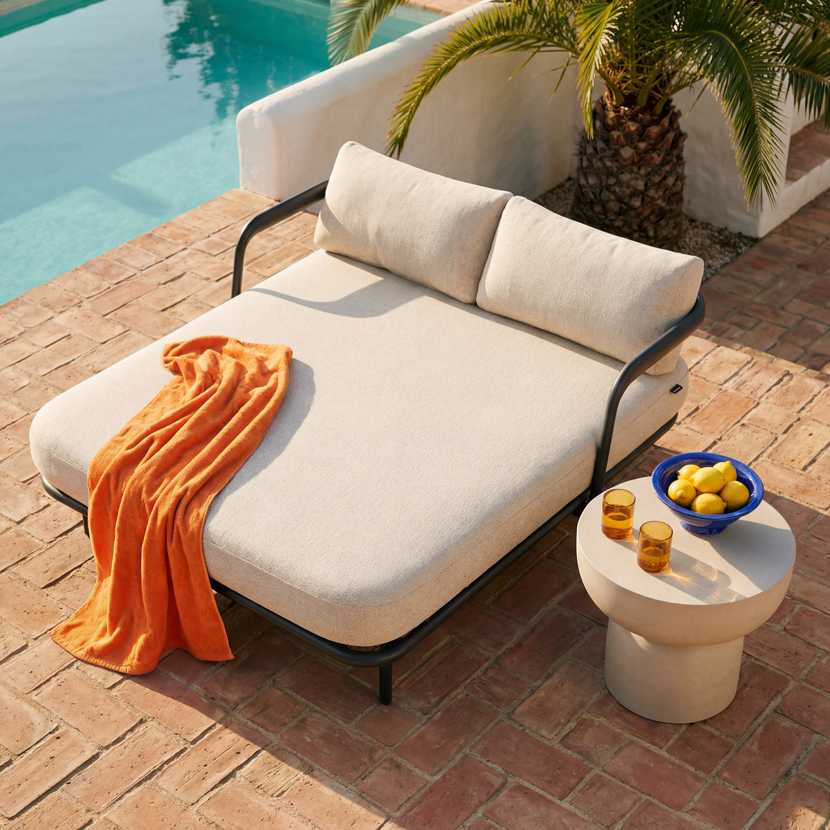 NAZARE - Aluminium Double Sun Lounger