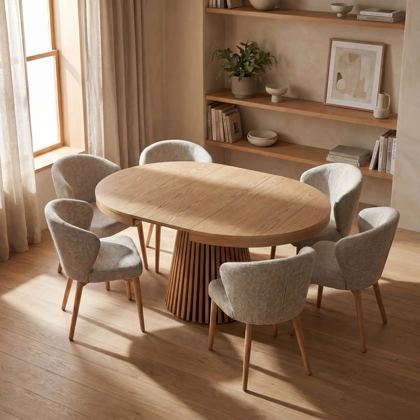 ORINO – Oak Extendable Dining Table - Seats 4–6