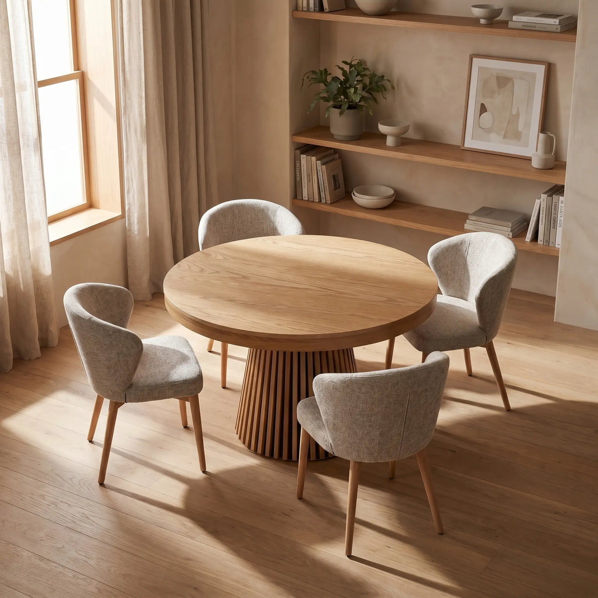 ORINO - Oak Extendable Dining Table - Seats 4 or 6