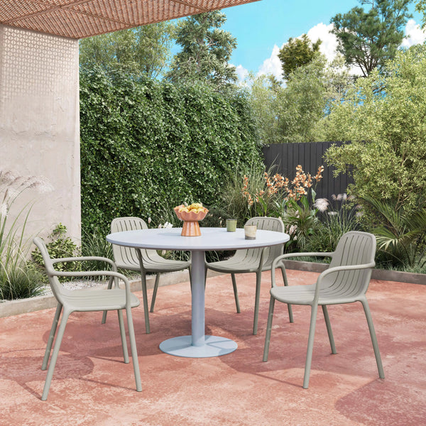 ARZON - Set of 2 Outdoor Chairs with Armrests