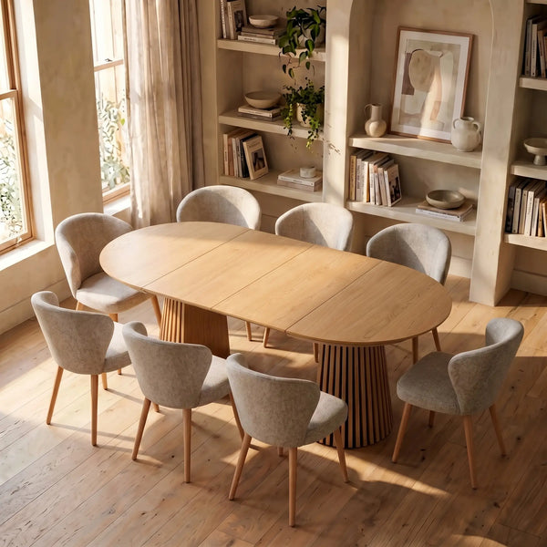 ORINO – Oak Extendable Dining Table - Seats 4–6–8