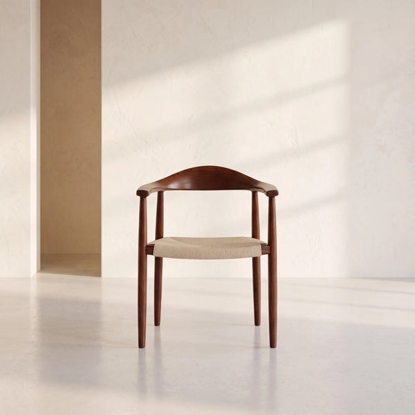 AARON - Oak Chair with Braided Rope Seat