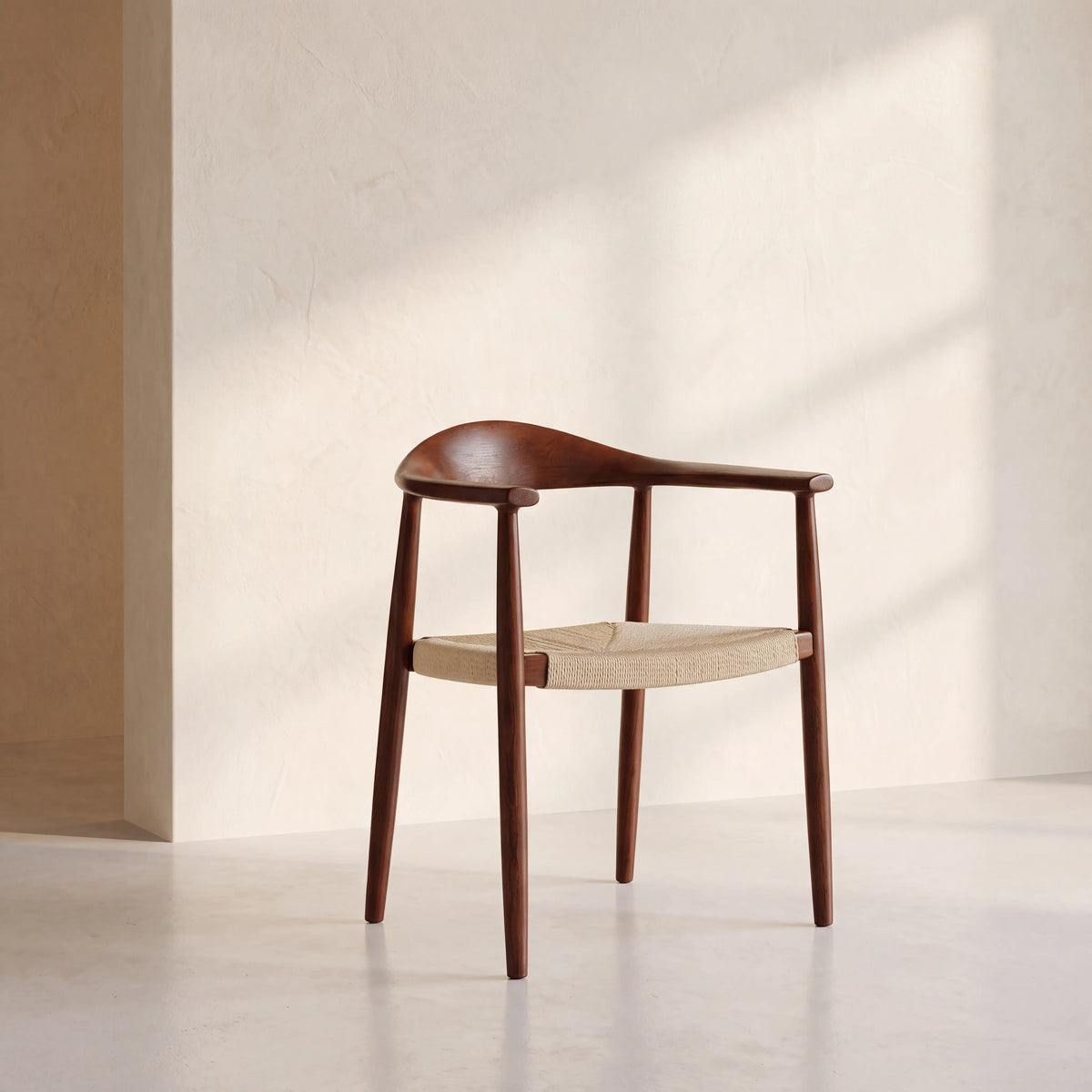 AARON - Oak Chair with Braided Rope Seat