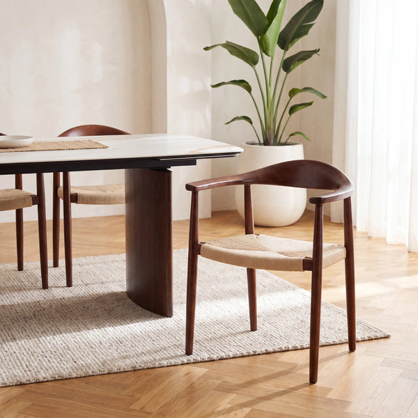 AARON - Oak Chair with Braided Rope Seat