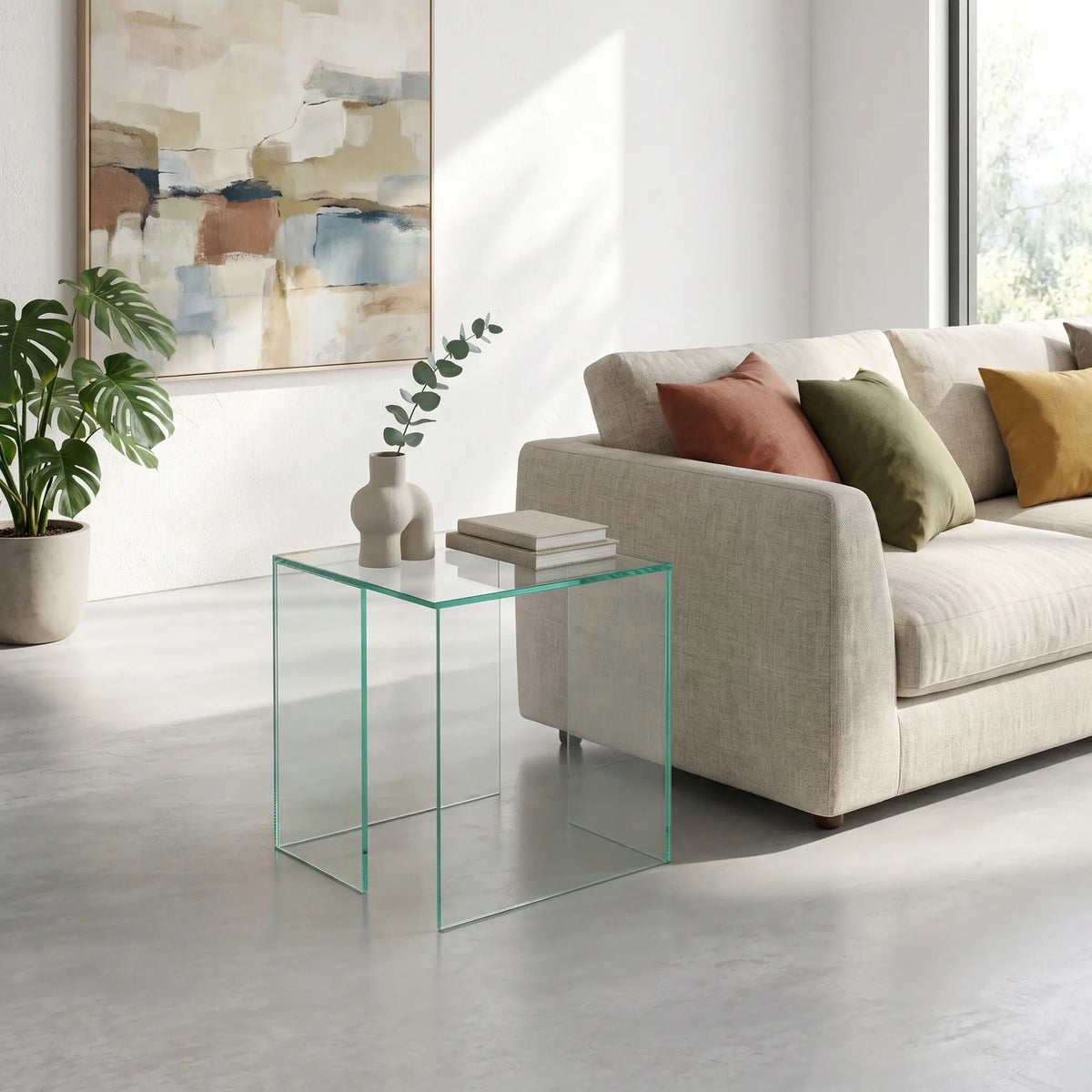 ALYSSA - Glass Side Table