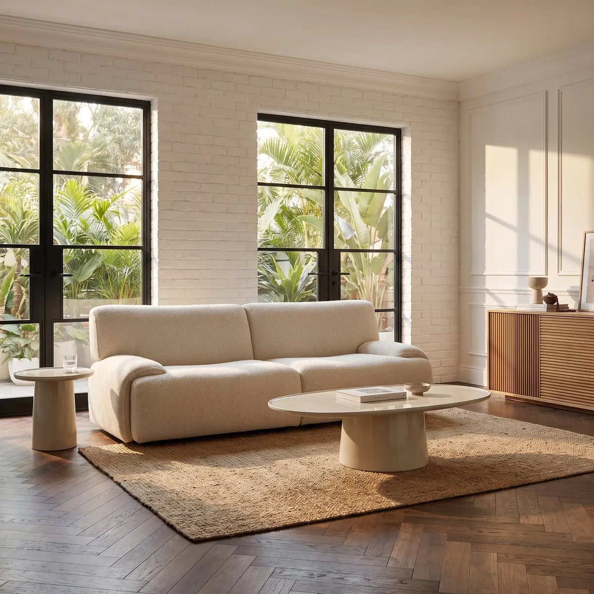 AMAEL - Fabric 3 Seater Sofa