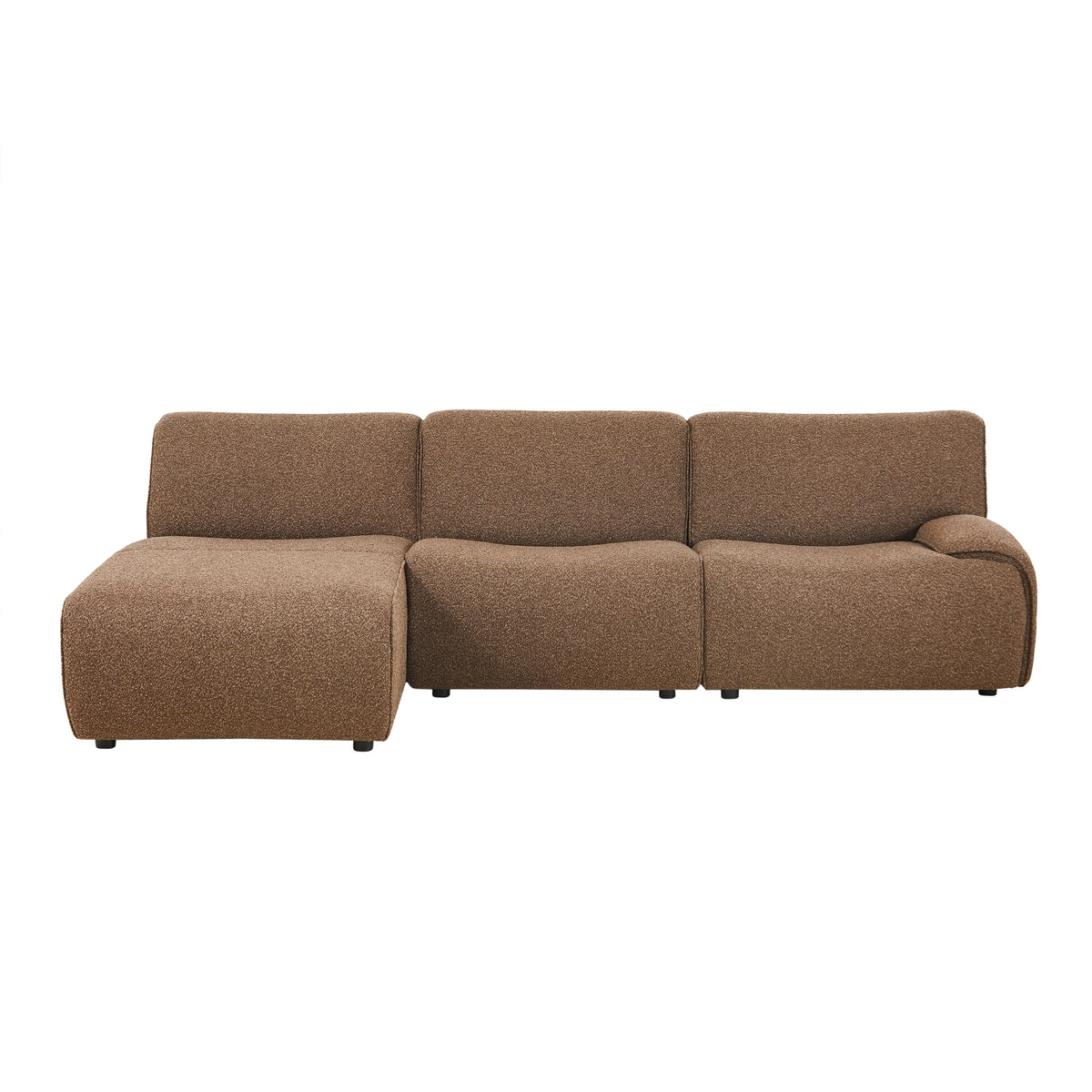 AMAEL - Fabric Left-hand Chaise Sofa