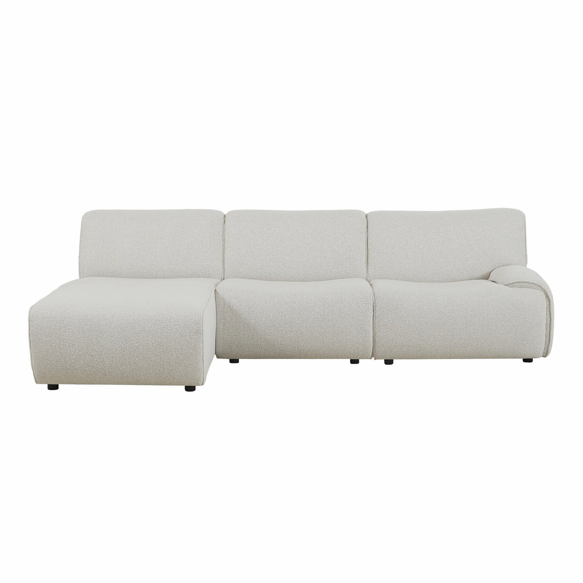 AMAEL - Fabric Left-hand Chaise Sofa