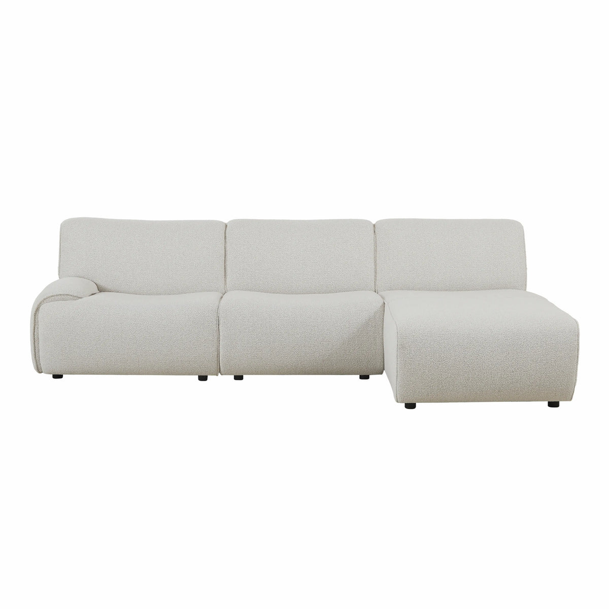 AMAEL - Fabric Right-hand Chaise Sofa