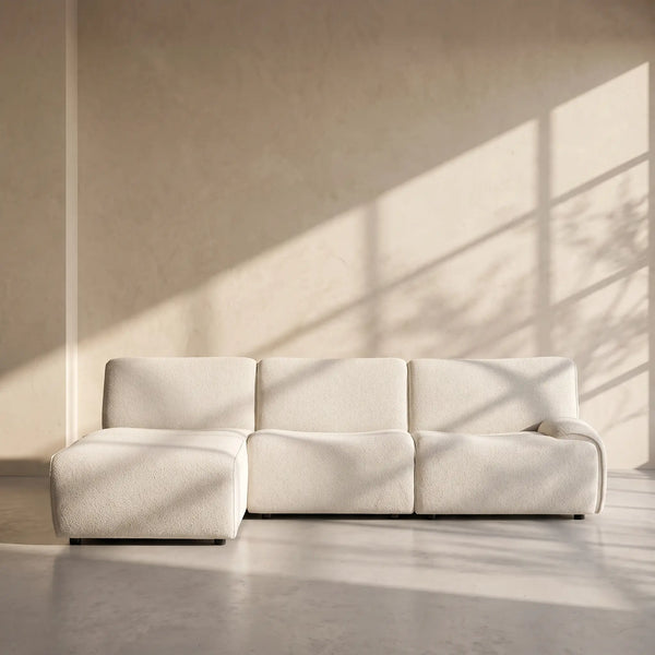 AMAEL - Fabric Left-hand Chaise Sofa