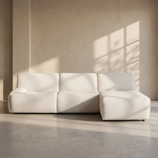 AMAEL - Fabric Right-hand Chaise Sofa