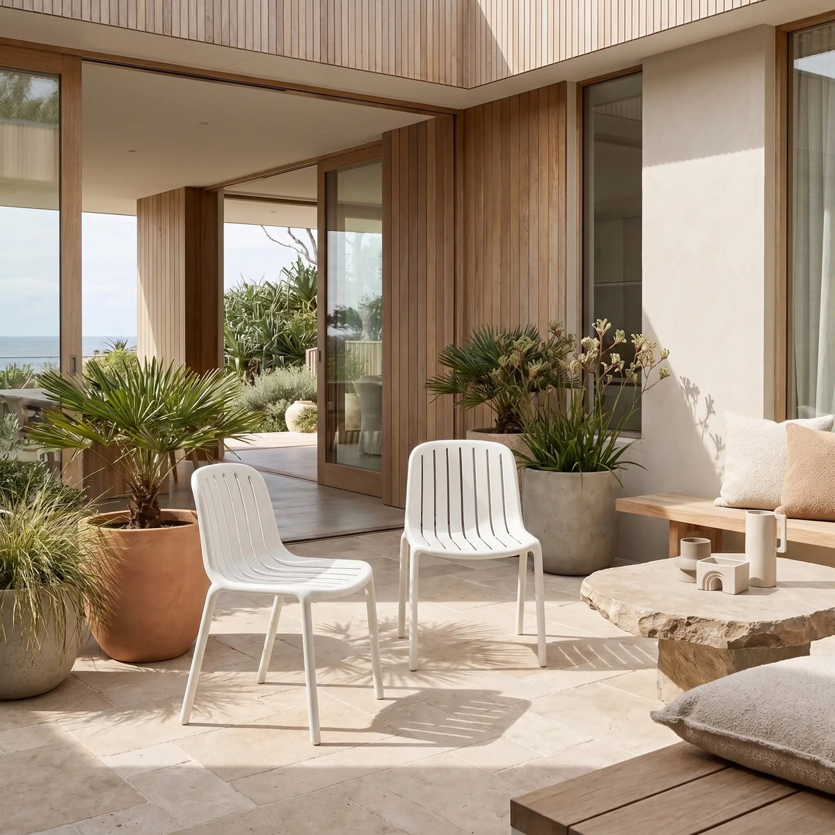 ARZON - Set of 2 Outdoor Chairs