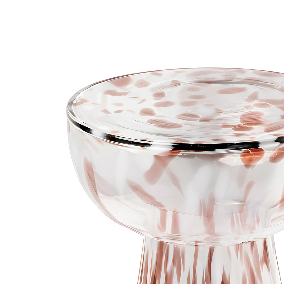 AZIEL - Glass Side Table - 34 cm