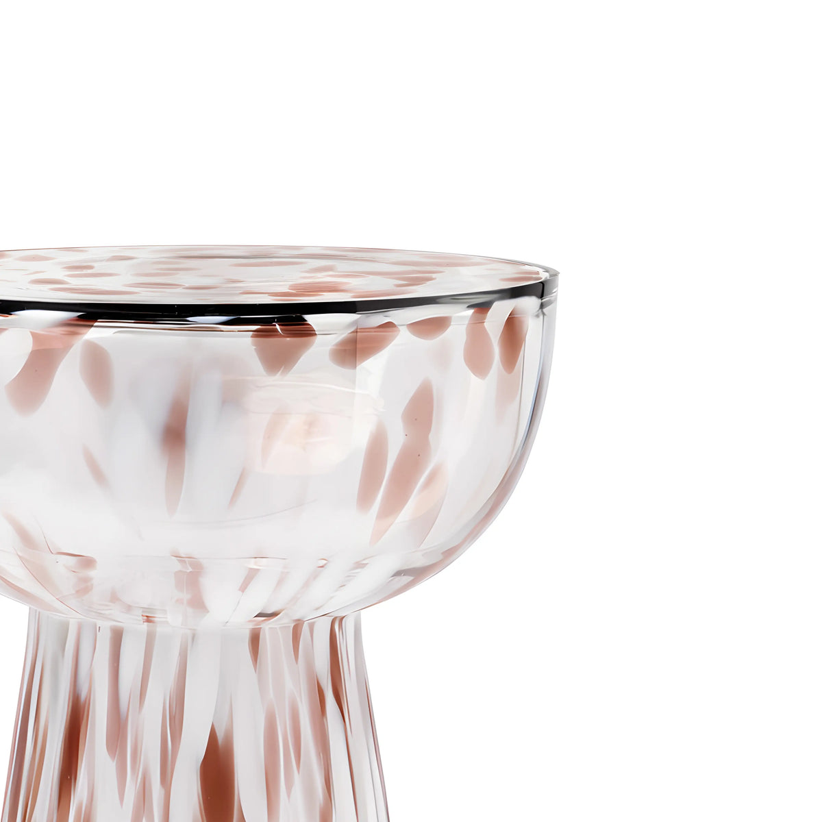 AZIEL - Glass Side Table - 34 cm