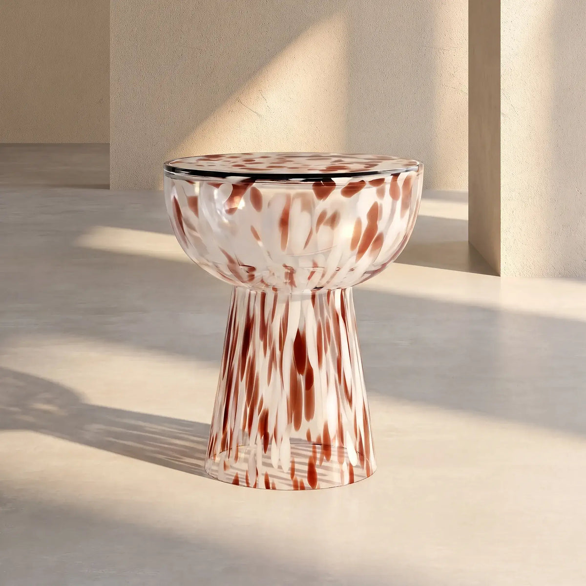 AZIEL - Glass Side Table - 34 cm