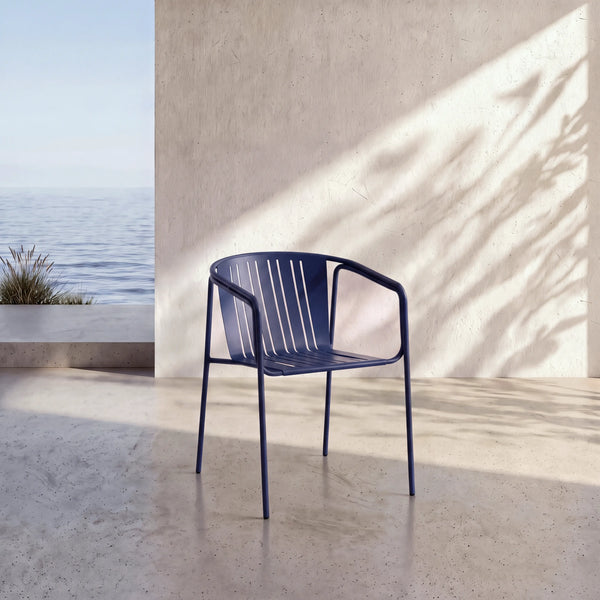 AZUR - Steel Outdoor Chair with Armrests