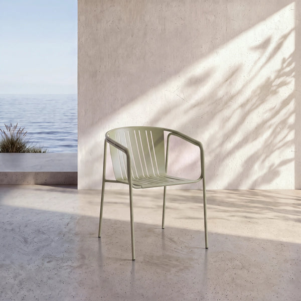 AZUR - Steel Outdoor Chair with Armrests