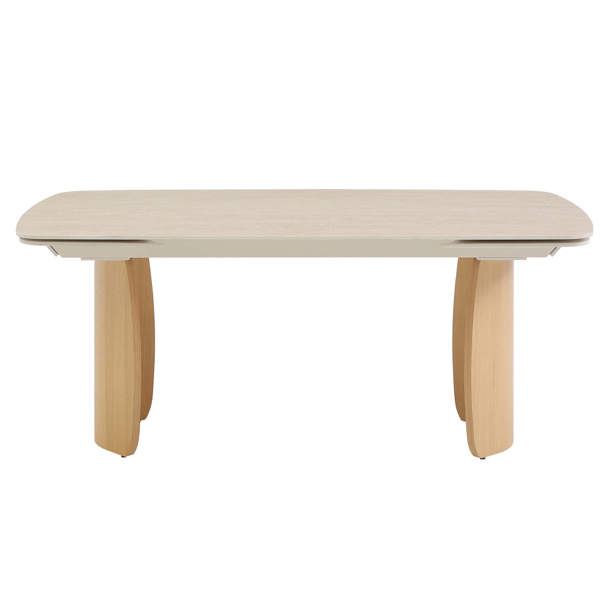 BIANCA - Ceramic & Oak Extendable Dining Table
