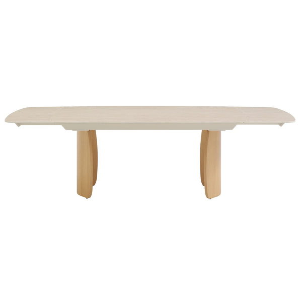 BIANCA - Ceramic & Oak Extendable Dining Table