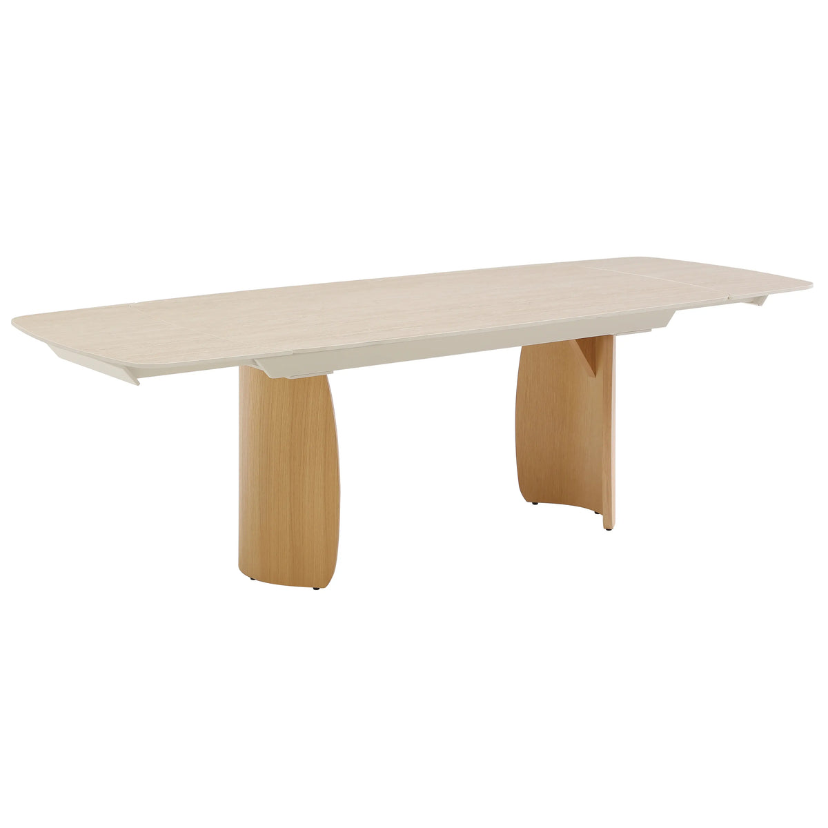 BIANCA - Ceramic & Oak Extendable Dining Table