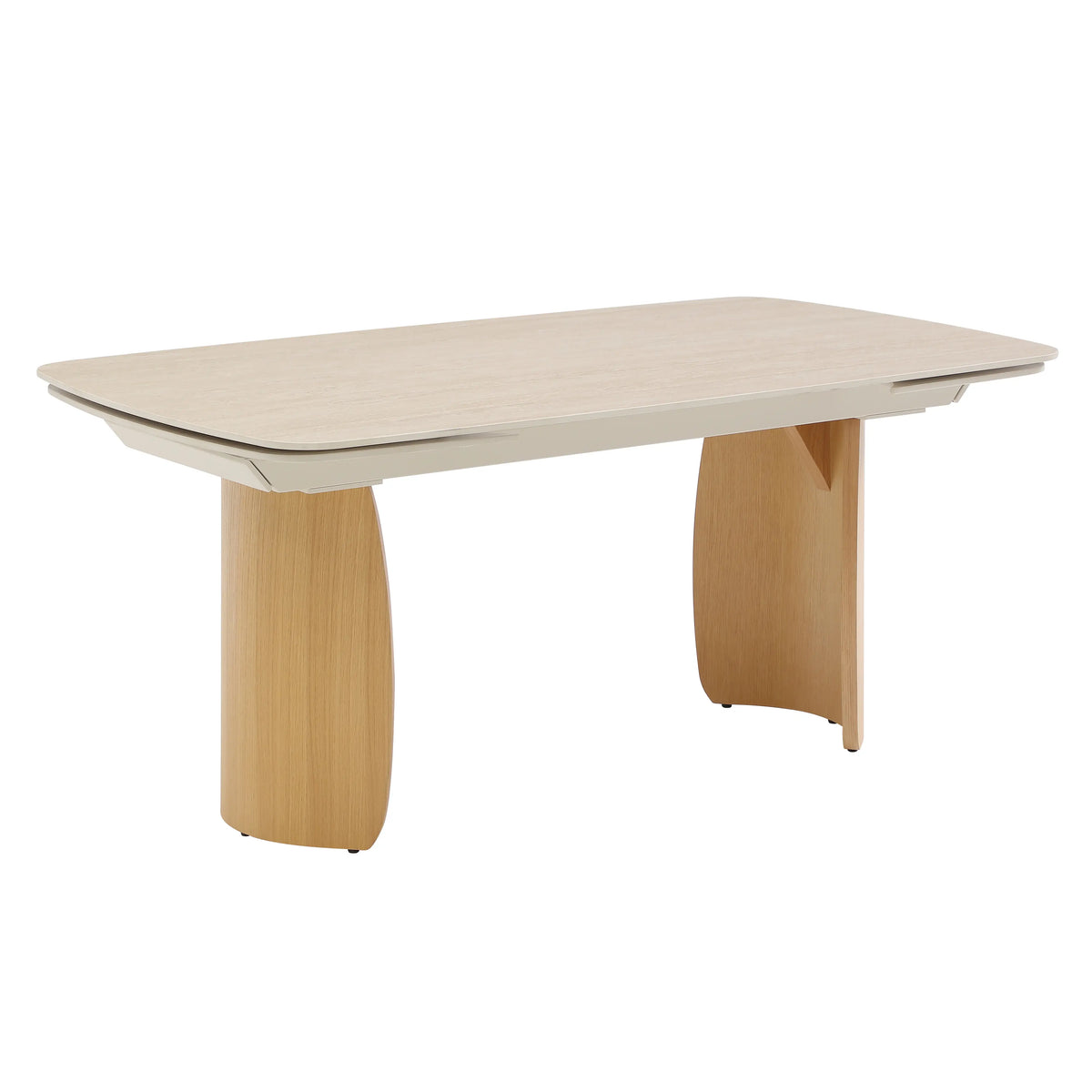 BIANCA - Ceramic & Oak Extendable Dining Table