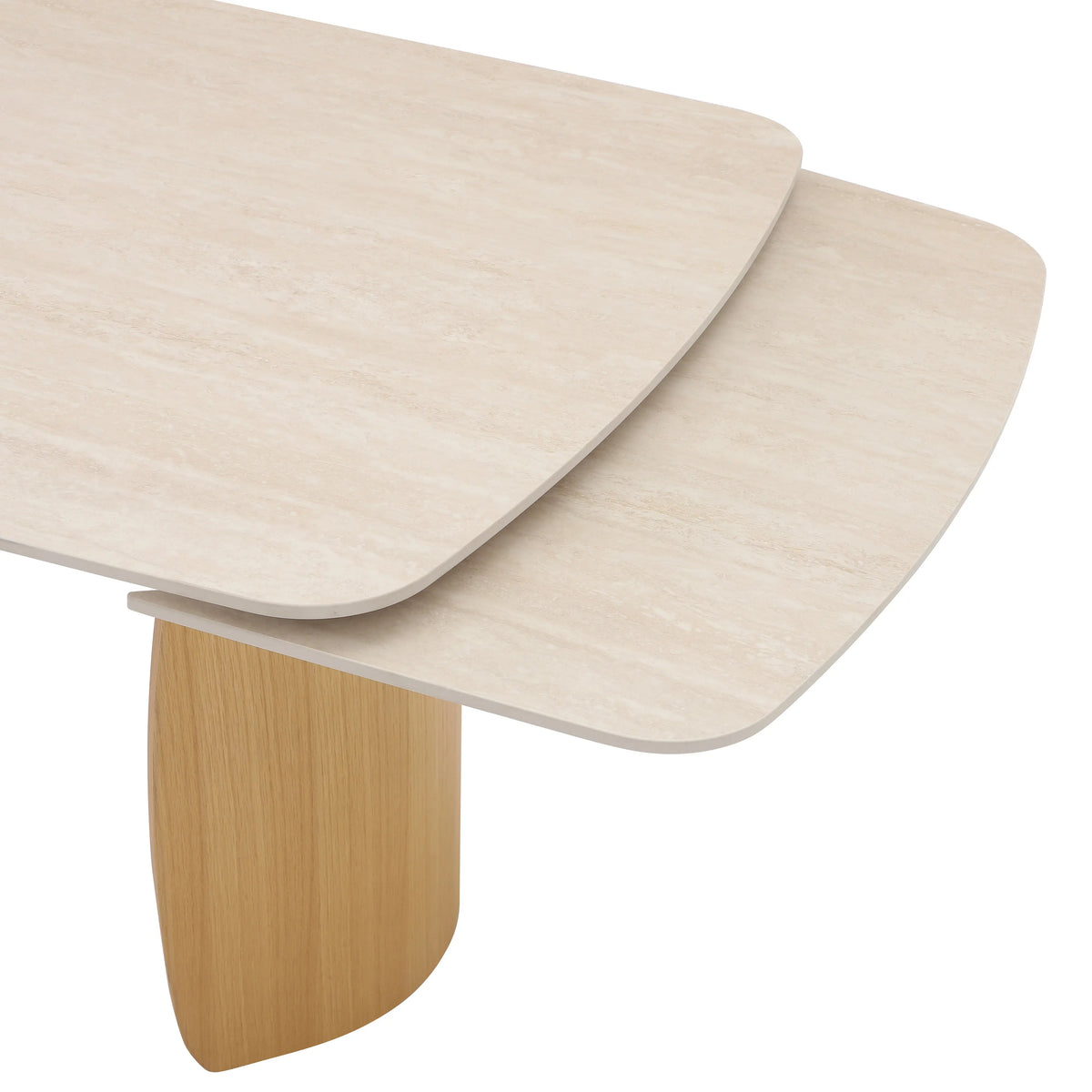 BIANCA - Ceramic & Oak Extendable Dining Table