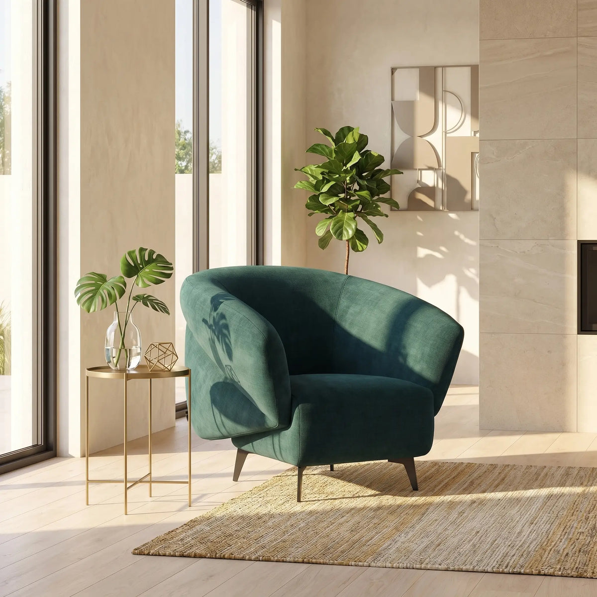 BRECIO - Fabric Armchair
