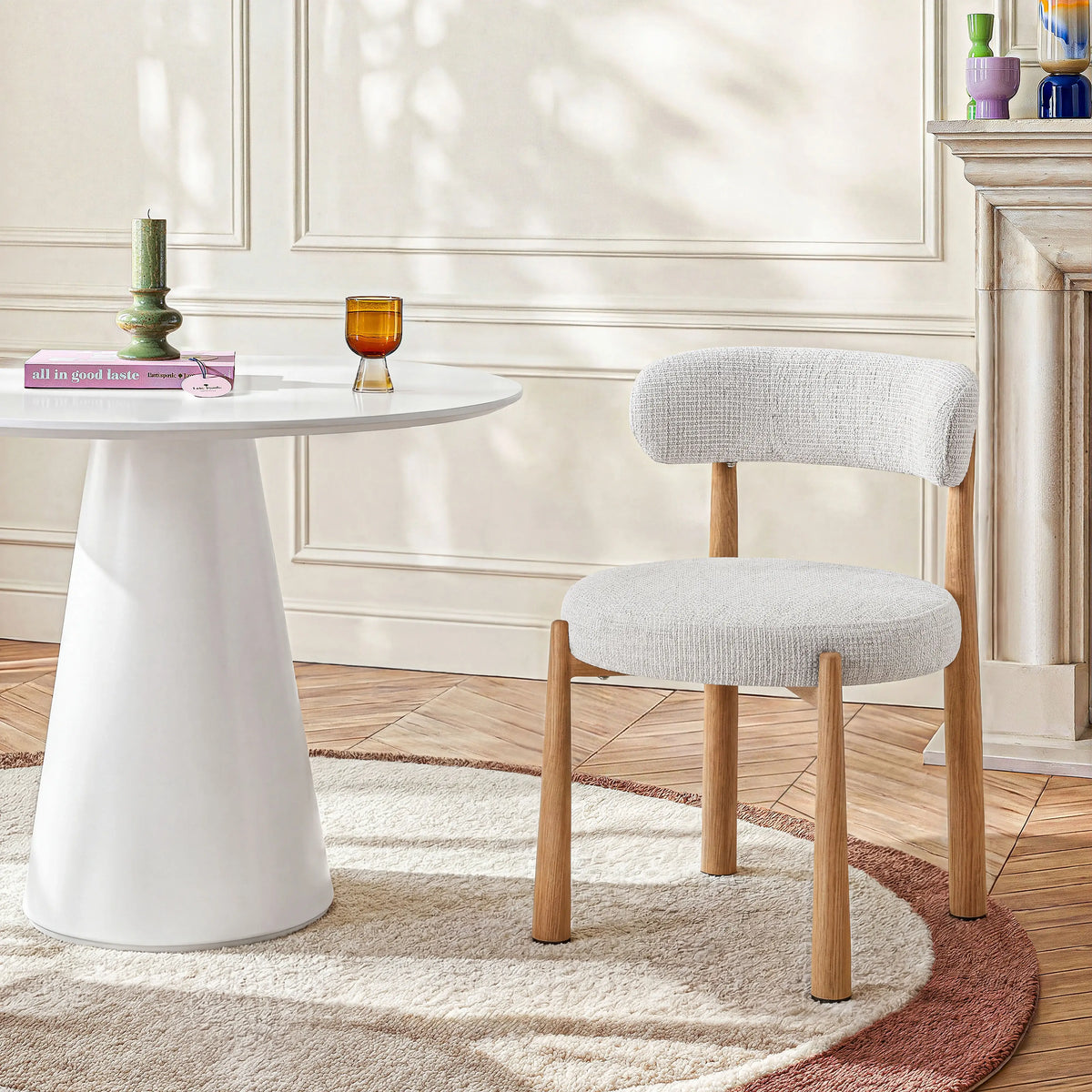 BRYNE - Set of 2 Oak Dining Chairs