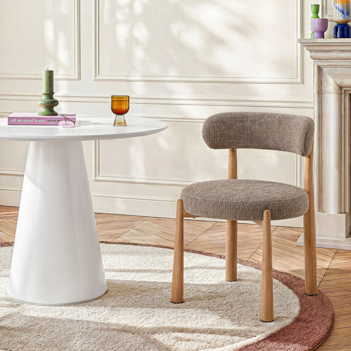 BRYNE - Set of 2 Oak Dining Chairs