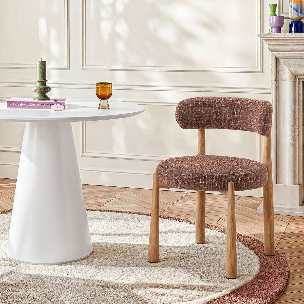 BRYNE - Set of 2 Oak Dining Chairs