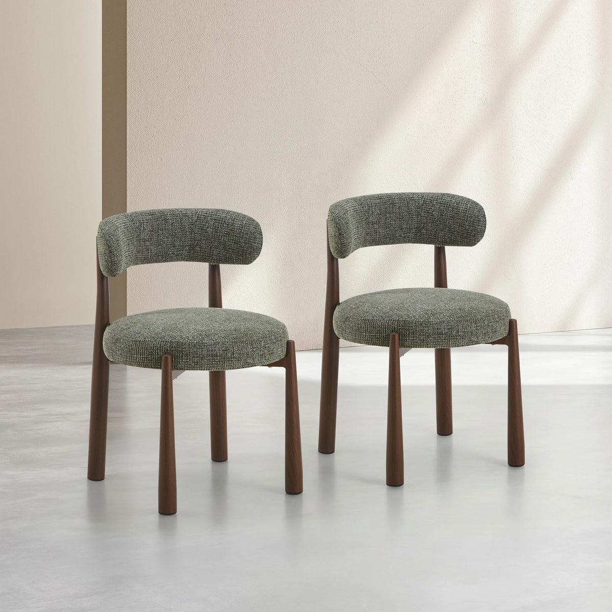 BRYNE - Set of 2 Oak Dining Chairs
