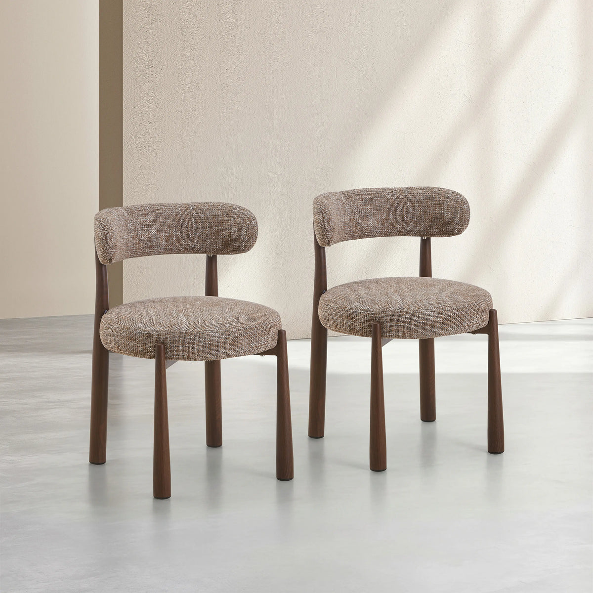 BRYNE - Set of 2 Oak Dining Chairs