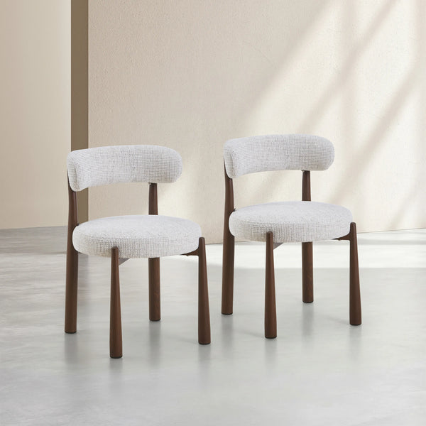 BRYNE - Set of 2 Oak Dining Chairs