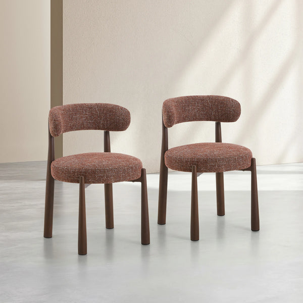BRYNE - Set of 2 Oak Dining Chairs