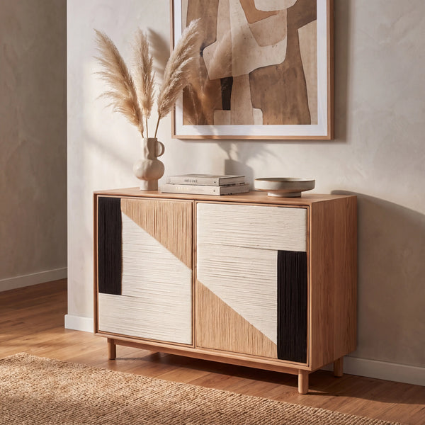 CALEN - Wood & Cotton 2 Door Sideboard