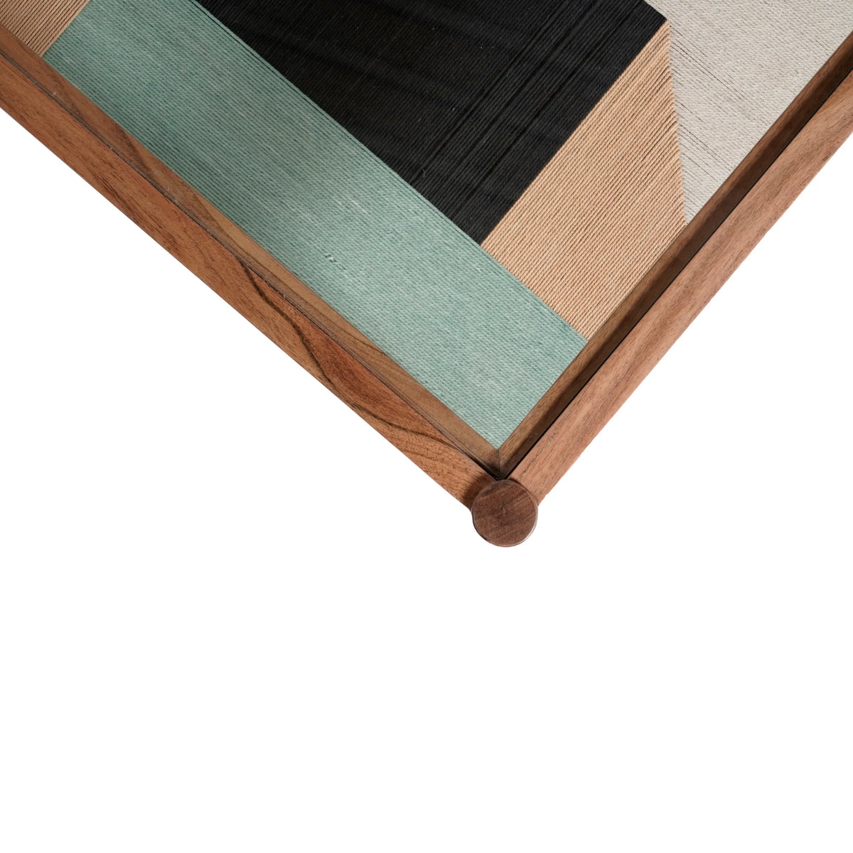 CALEN - Glass & Wood Rectangular Coffee Table
