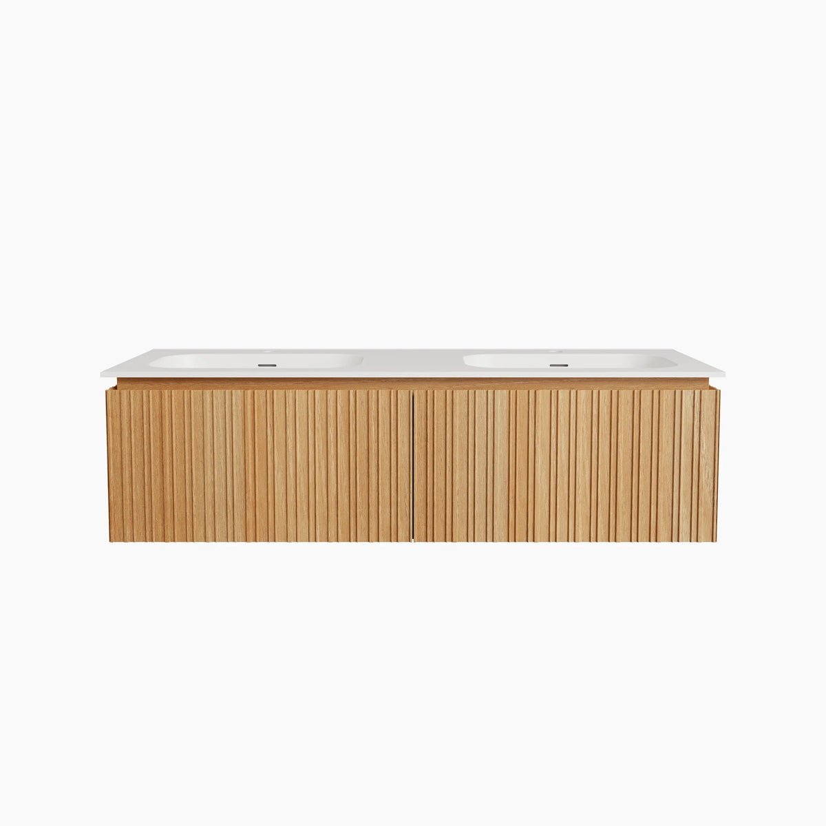 CALISTA - Ash Double-sink Bathroom Cabinet - 140 cm