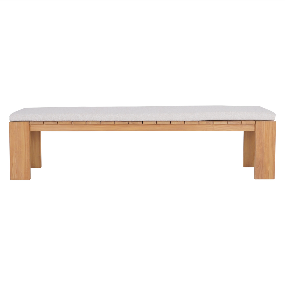 CALVIA - Teak Outdoor Bench with Cushion