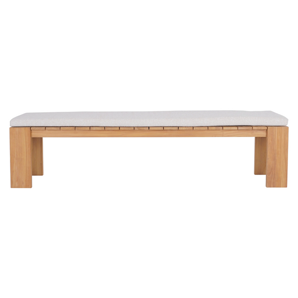 CALVIA - Teak Outdoor Bench with Cushion