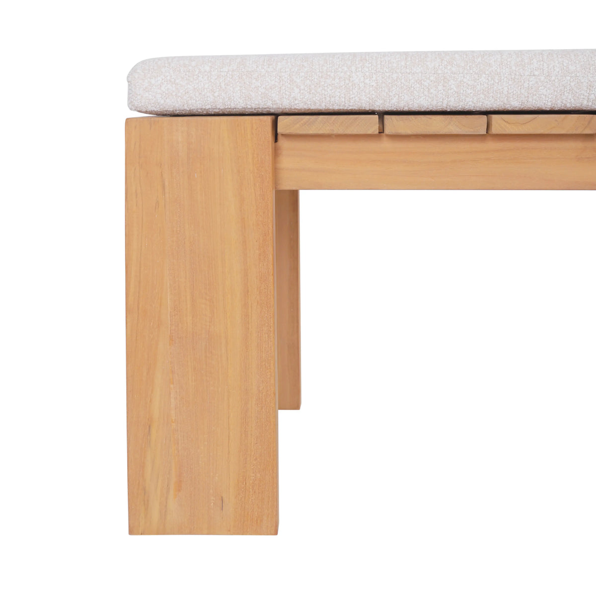 CALVIA - Teak Outdoor Bench with Cushion