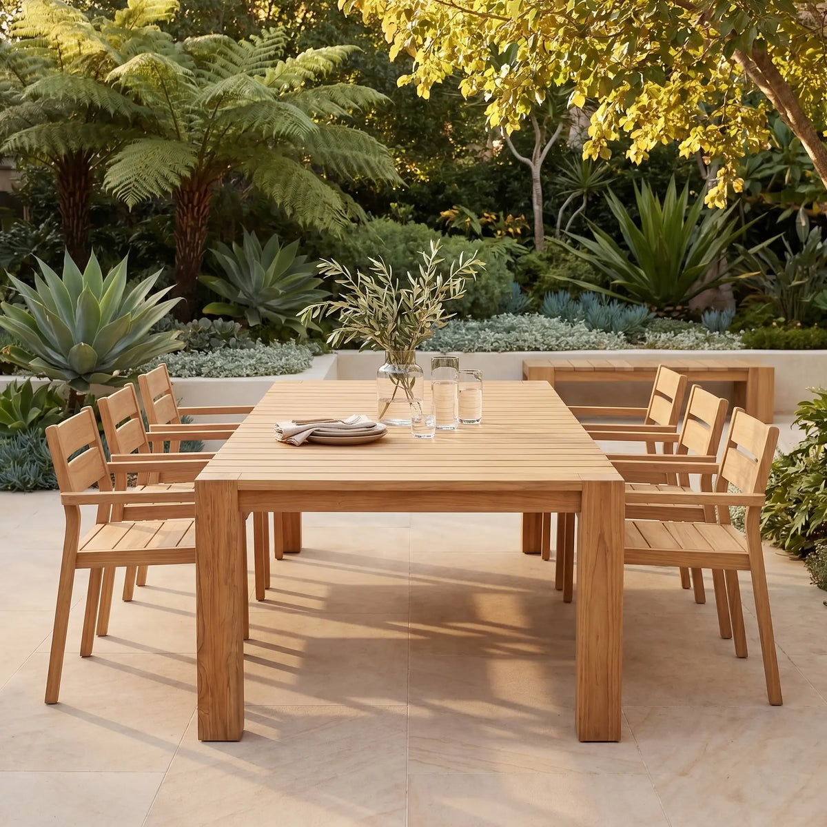 CALVIA - Teak Rectangular Outdoor Dining Table