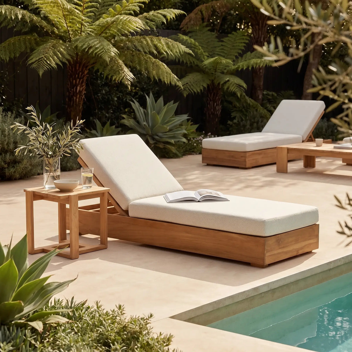 CALVIA - Teak Sun Lounger