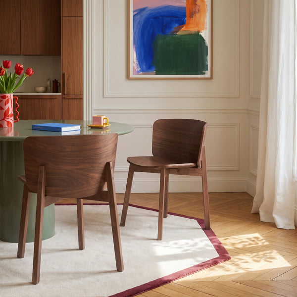 CAMILA - Set of 2 Oak Dining Chairs