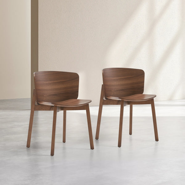 CAMILA - Set of 2 Oak Dining Chairs