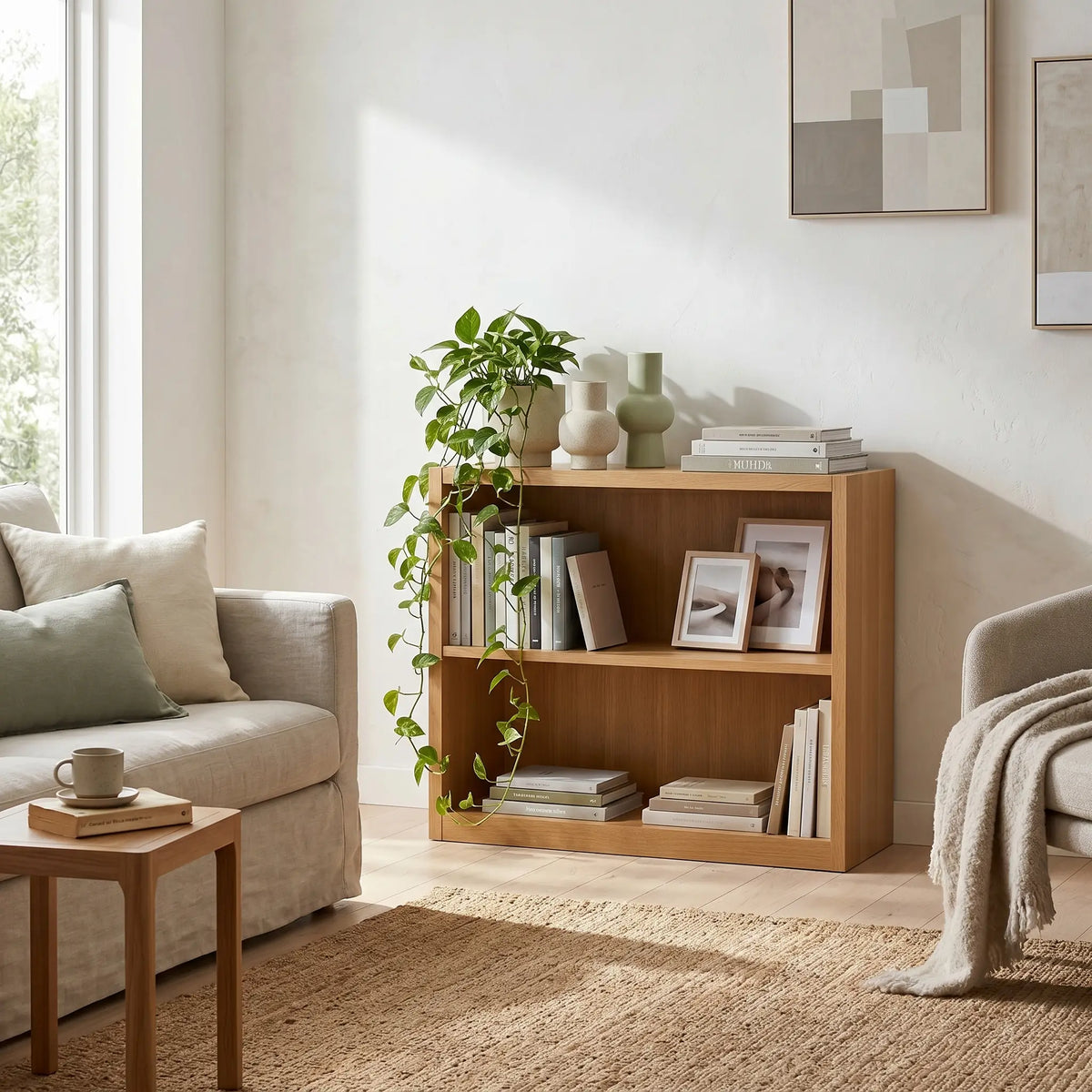 CAMUS - Oak Low Bookcase