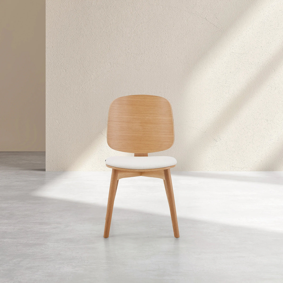 CASSANDRE - Set of 2 Oak Dining Chairs