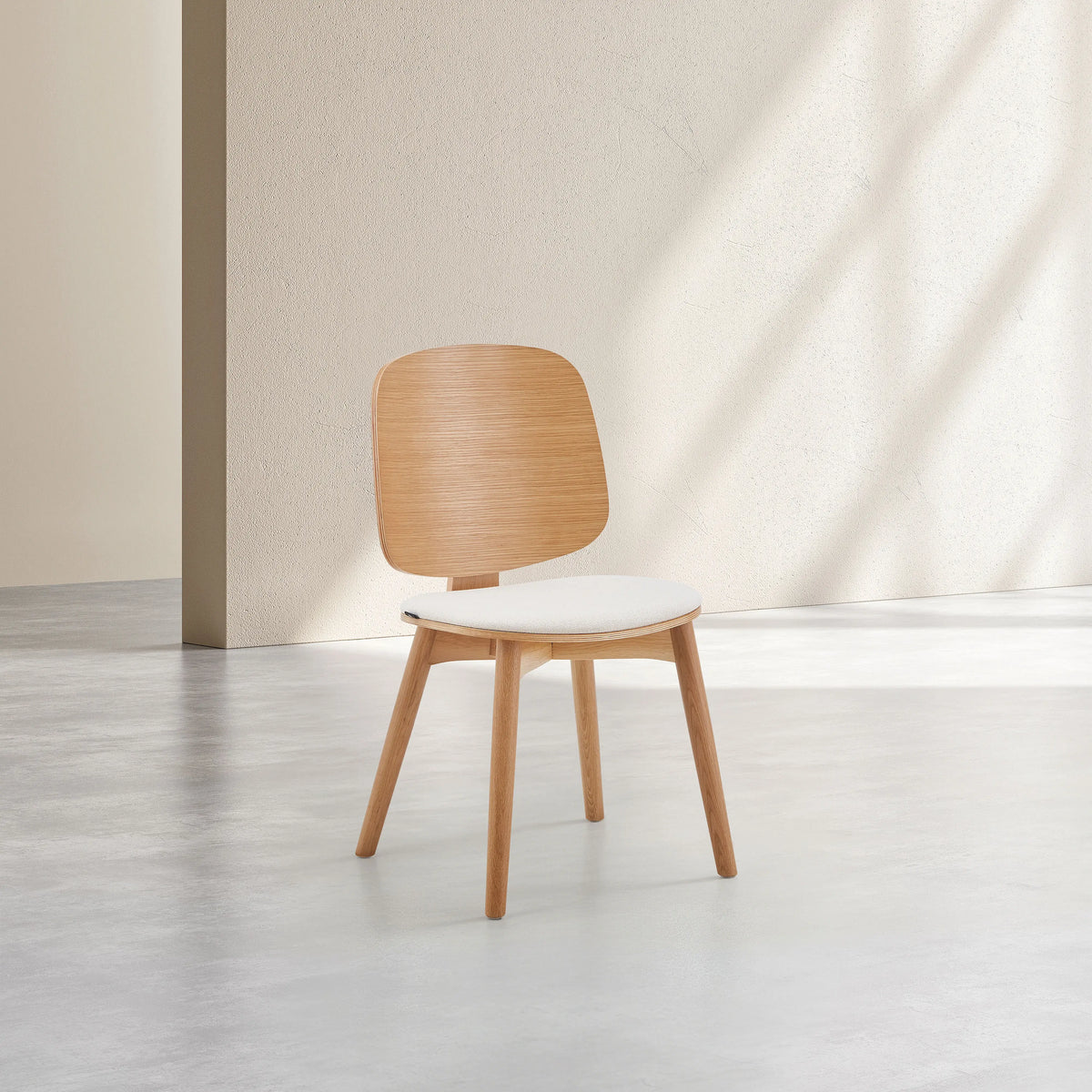 CASSANDRE - Set of 2 Oak Dining Chairs