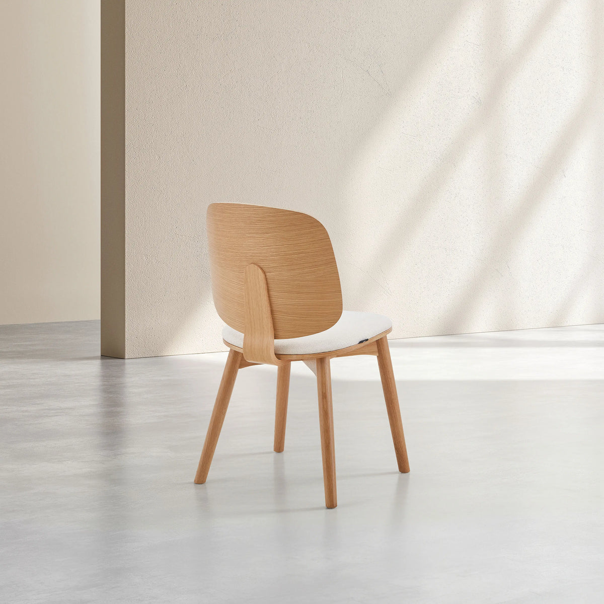 CASSANDRE - Set of 2 Oak Dining Chairs
