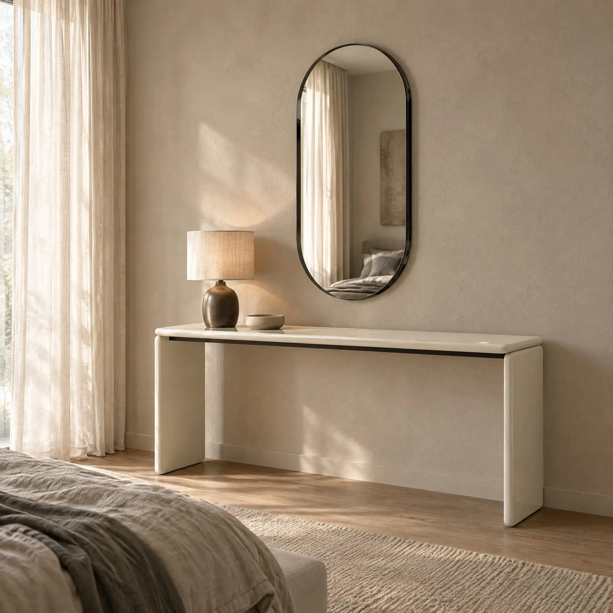 COTTI - Stainless Steel Oval Mirror - 50 x 90 cm